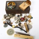 Various collectables, including Gucci quartz wristwatch, silver yard-o-led propelling pencil,