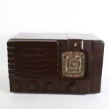 A 1940s Vintage Westminster PWR2/1 Bakelite valve radio, model ZA617