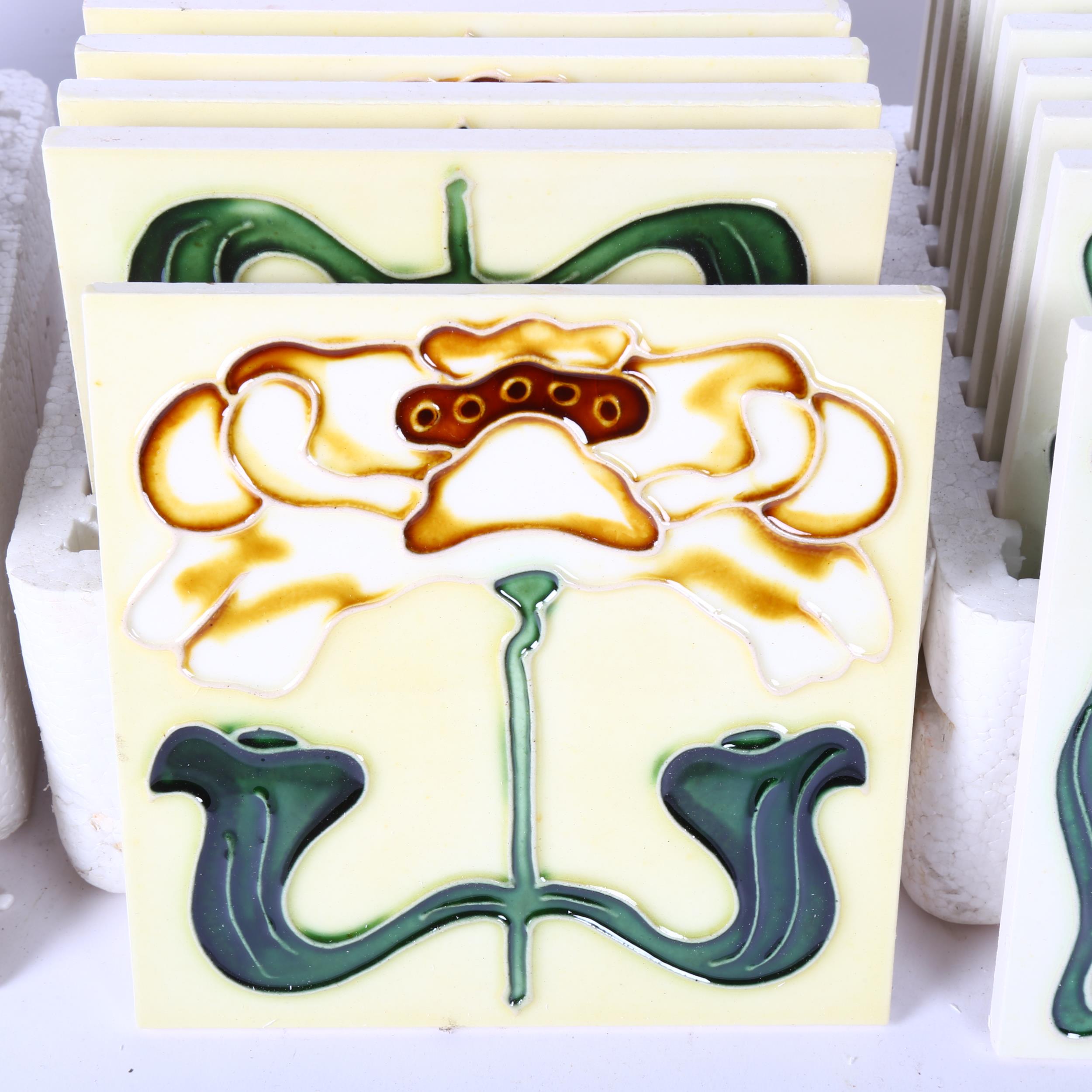 A set of 30 modern Art Nouveau design tiles - Image 2 of 2