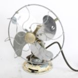 A Vintage Limit desk oscillating tilting desk fan, height 32cm