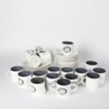 Susie Cooper Scraffito Ware coffee cans and saucers