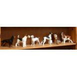 A group of 6 dogs, including a Coopercraft Saluki, 19cm