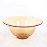 A Whitefriars Vintage bubble glass table centre bowl, 30cm diameter