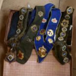 Box containing various Royal Antedeluvian Order of Buffalos regalia etc