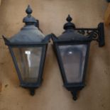 A pair of Victorian style lanterns, lantern height 45cm