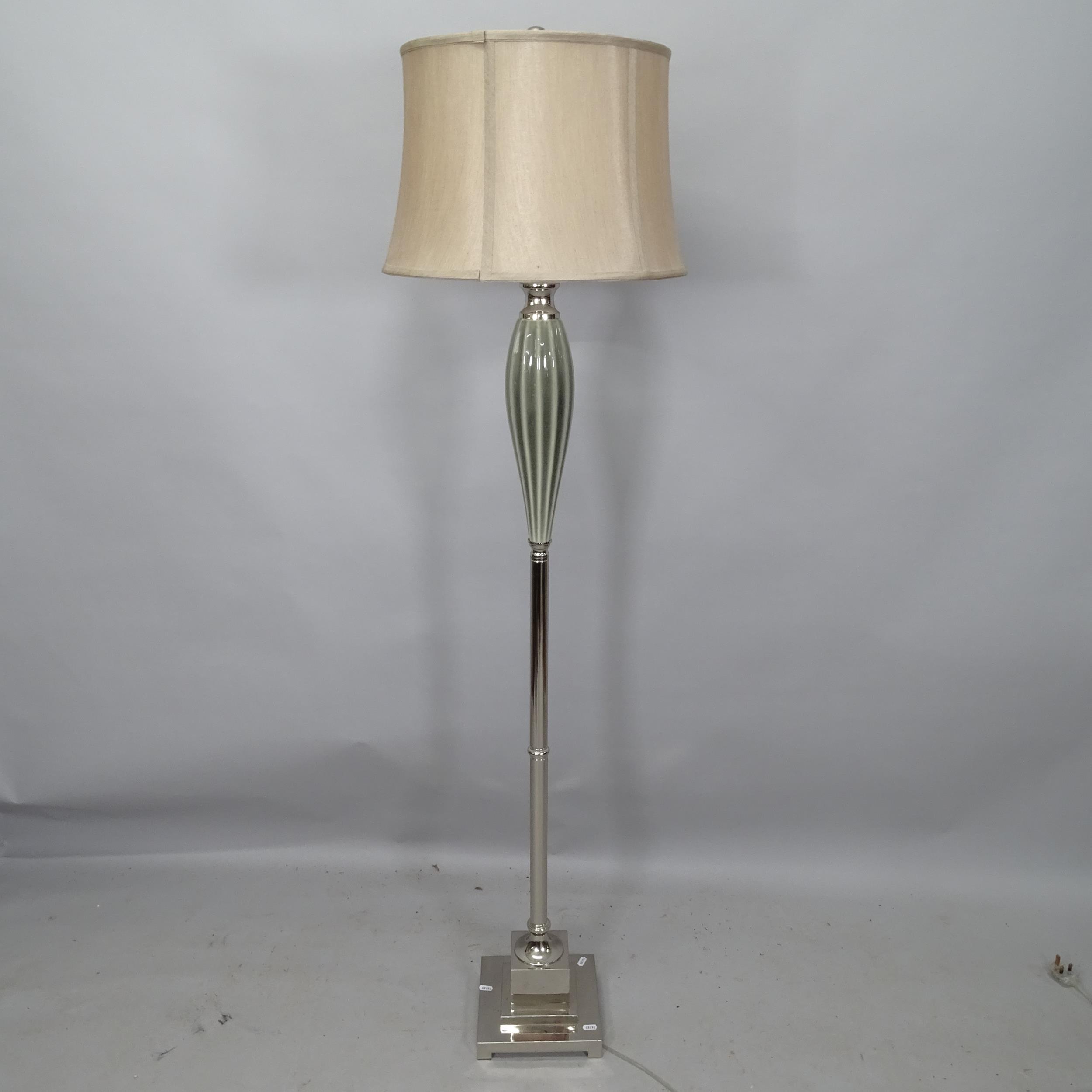 A modern Art Deco style standard lamp, height overall 173cm