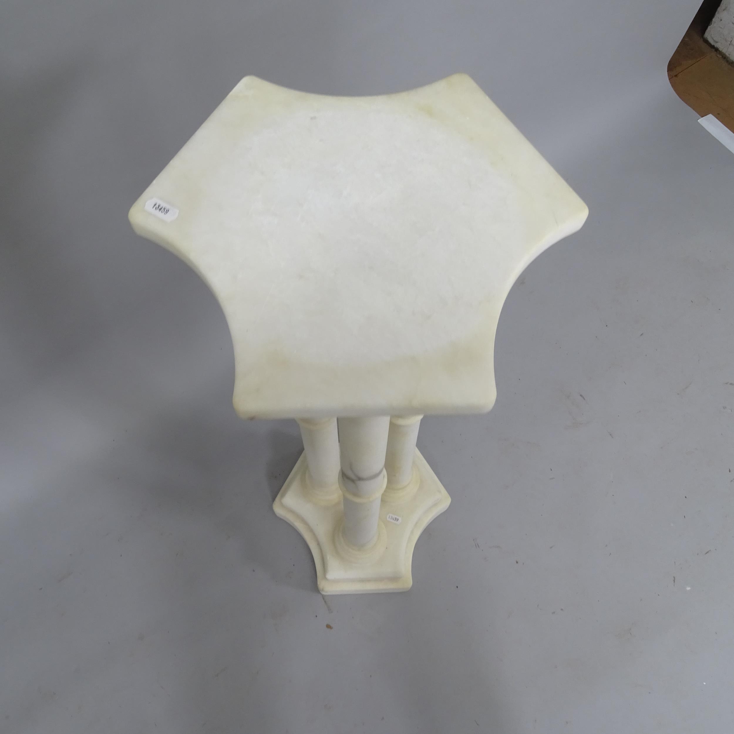 An alabaster pedestal, H89cm - Image 2 of 2