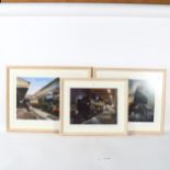 A set of 3 coloured prints, steam engines, by Philip D Hawkings G.R.A., signed on the mount, all