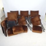 6 Vintage folding cinema seats (2 disassembled)