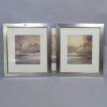 Duncan Palmer, limited edition triptych, "daybreak", framed (3)