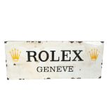 A reproduction Rolex Geneve single-sided enamel sign, 60cm x 24cm
