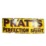 A Pratt's Perfection Motor Spirit, Angle-American Oil Company Ltd, single-sided enamel sign, 132cm x