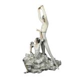 Lladro porcelain sculpture of 2 Flamenco dancers (A/F), height 50cm