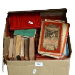 A box of 1930s - 1960s maps and travel books, including The Ordinance Survey Contoured Road Map of