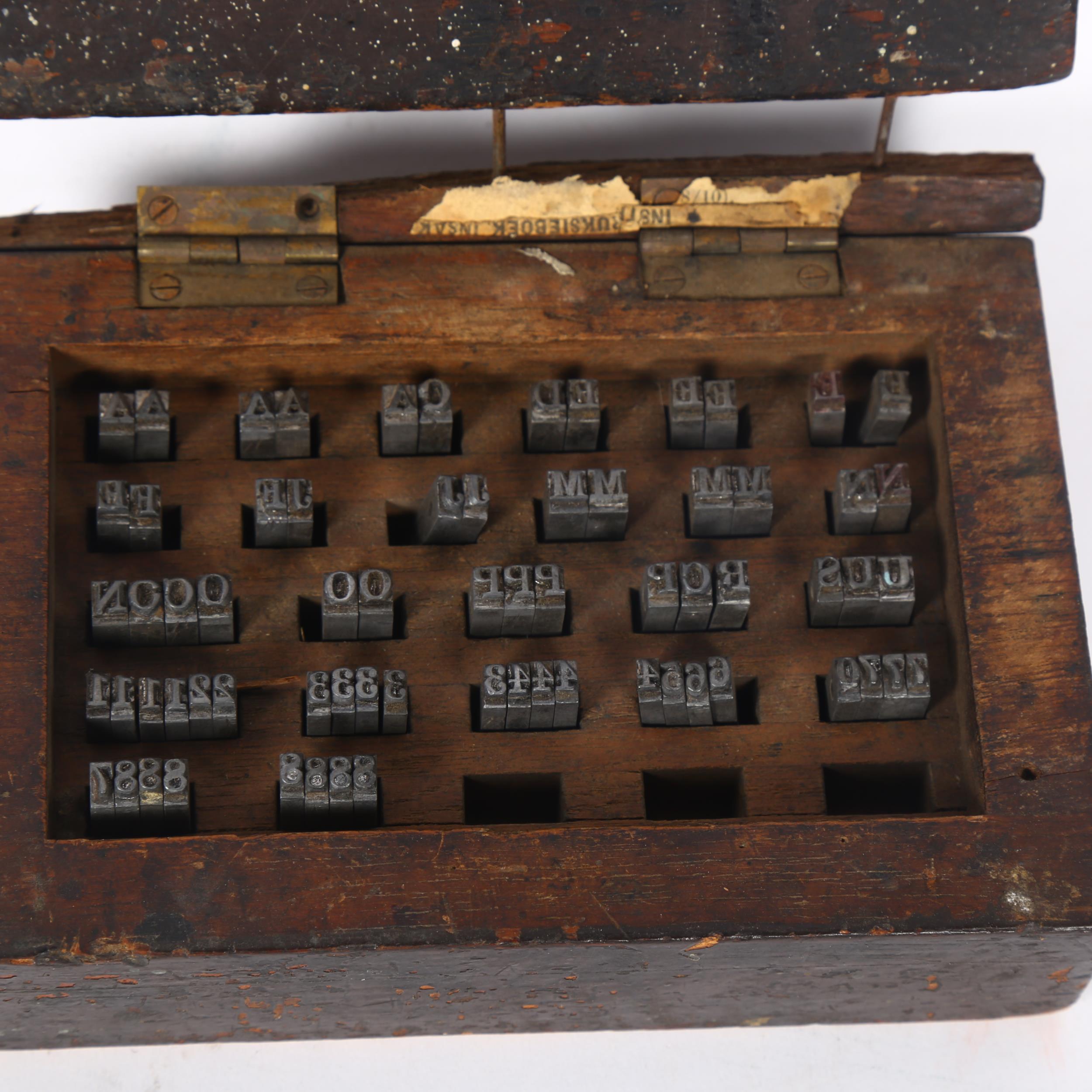 Waterlow & Sons London, a miniature Victorian printing block set, in original box - Image 2 of 2