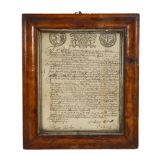 Queen Anne, a handwritten Naval document, relating to a payment of £5, signed William Roberts and