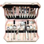 A canteen of Sheffield electroplated cutlery for 6 people, in fitted case