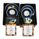 2 Wedgwood Clarice Cliff May Avenue cup saucer and plates, limited editions no. 168 and 169/500,