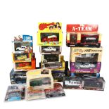 A quantity of Welly Greenlight Collectables, Corgi etc diecast vehicles, all boxed and TV or film