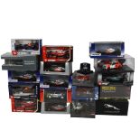 A quantity of Corgi, Burago, Atlas Editions etc diecast vehicles, all boxed and motor racing related