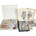 A stock book of Great British stamps, another, and various loose stamps etc
