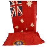 A 20th century British India flag (Heavens light earth), length 180cm, height 85cm, and an early