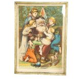 A Victorian coloured print, Merry Christmas "Santa Claus", a supplement to the Christmas edition the
