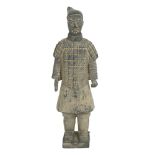 A copy of a Terracotta Army Warrior, height 36cm, boxed