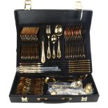 BESTECKE SOLINGEN - a 69-piece canteen of gold plated cutlery, in fitted case
