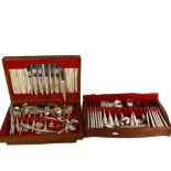 2 part canteens of silver plated cutlery