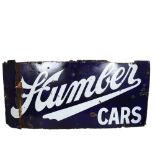 A Humber Cars, Wildman & Meguyer Ltd single-sided enamel sign, 120cm x 58cm Enamel has good
