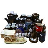 Denby Arabesque coffee service and teaware, vases and storage jars etc