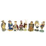 A set of 8 Vintage Beswick Alice In Wonderland figures, frog footman height 11cm