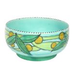 A Crown Ducal bowl with tube-lined design, by Charlotte Rhead, diameter 18cm