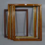 3 various Victorian maple frames, and another, rebate sizes 71.5cm x 54cm, 71cm x 56cm, 71cm x 56cm,