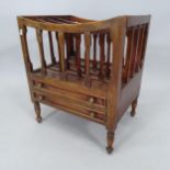 A reproduction mahogany Canterbury, with 2 fitted drawers, 50cm x 58cm x 40cm