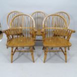 A set of 5 American cherrywood spindle-back dining chairs (3 + 2)