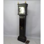 THO SCHINDLER OF CANTERBURY - a 18th century oak 8-day longcase clock with 11" square dial, 45cm x