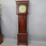 WILLIAM SCALES, KENDALL - an 18th century oak and mahogany 30-hour longcase clock, with a 13" square