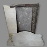 3 various pieces of marble, largest 100cm x 48cm
