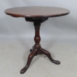 A 19th century mahogany oval tilt-top occasional table, 83 x 74cm x 62cm