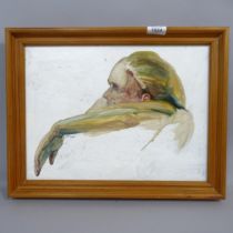 Clive Fredriksson, oil on board, life study, 36cm x 45cm overall, framed