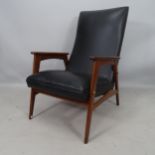 A mid-century Danish teak lounge chair