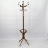 A 20th century bentwood hat and coat stand, H190cm