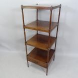 A reproduction mahogany 4-tier whatnot with single fitted drawer, 46cm x 123cm x 46cm