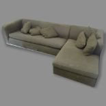 A B&B Italia Alpha sectional sofa by Antonio Citterio for Maxalto, overall 288 x 69 x 155cm, with