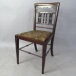 A 19th century Anglo-Moorish mahogany side chair, in the manner of Liberty & Company
