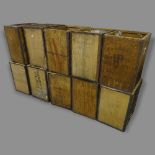 10 various Vintage tea chests, largest 51 x 61 x 41cm (WITH THE OPTION TO PURCHASE THE FOLLOWING