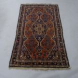 A blue ground Qashqai design rug, 165 x 100cm