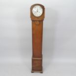 A 1930s oak-cased grandmother clock, H130cm